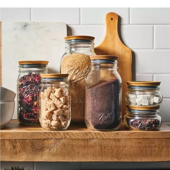 Ball Wooden Lids for Regular Mouth Mason Jars- BRAND NEW IN BOX, Acacia Wood - Picture 2 of 6